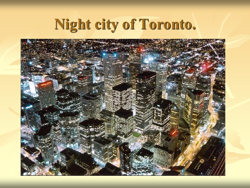 Night city of Toronto.